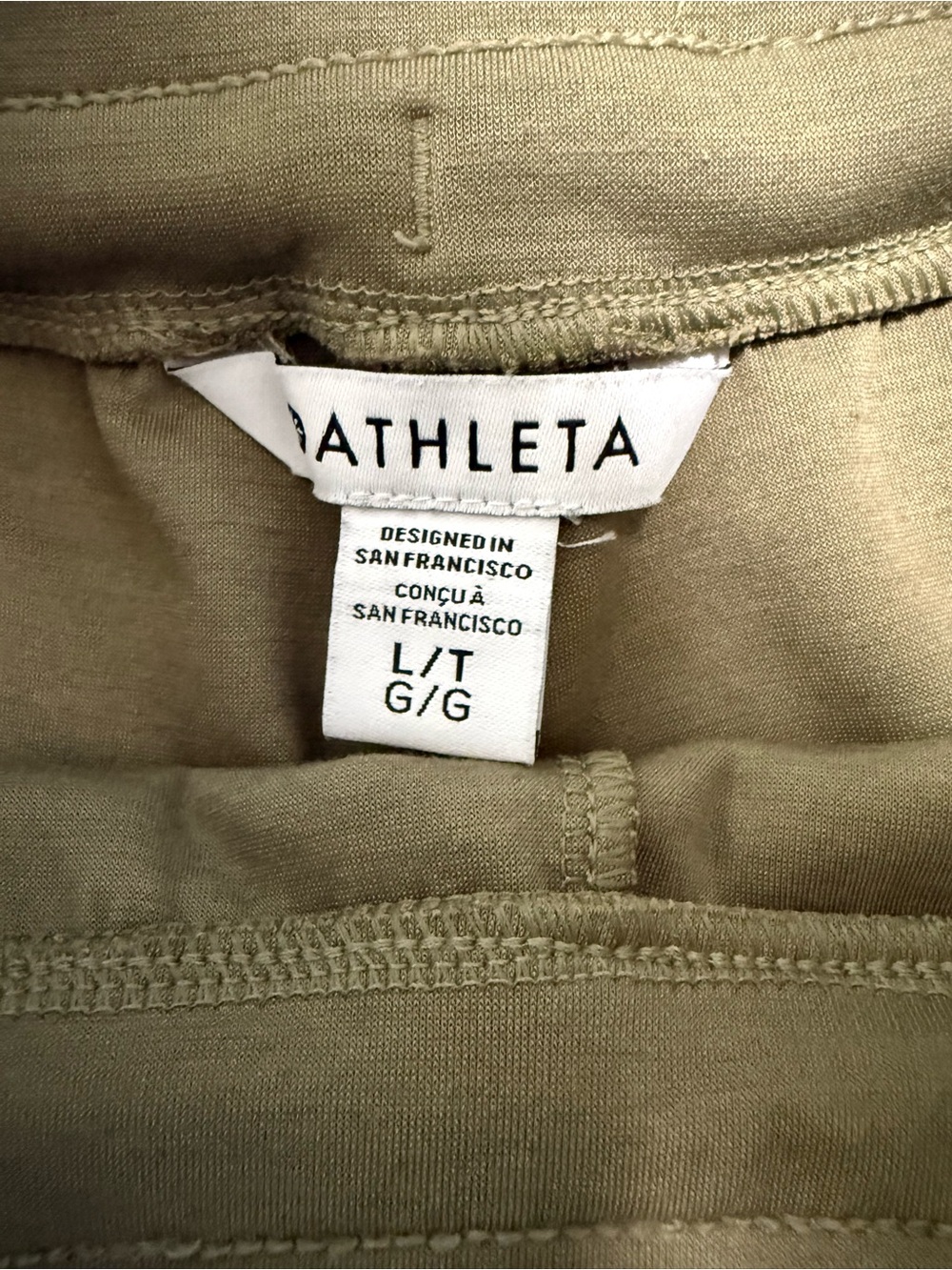 Athleta Women’s Wide Leg Pants Size L Tan Khaki Drawstring Pull On Travel - Picture 11 of 12